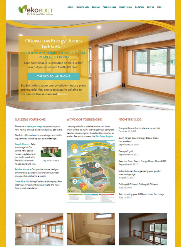 Ottawa WordPress customization for EkoBuilt.com